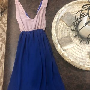 Champagne/blue dress